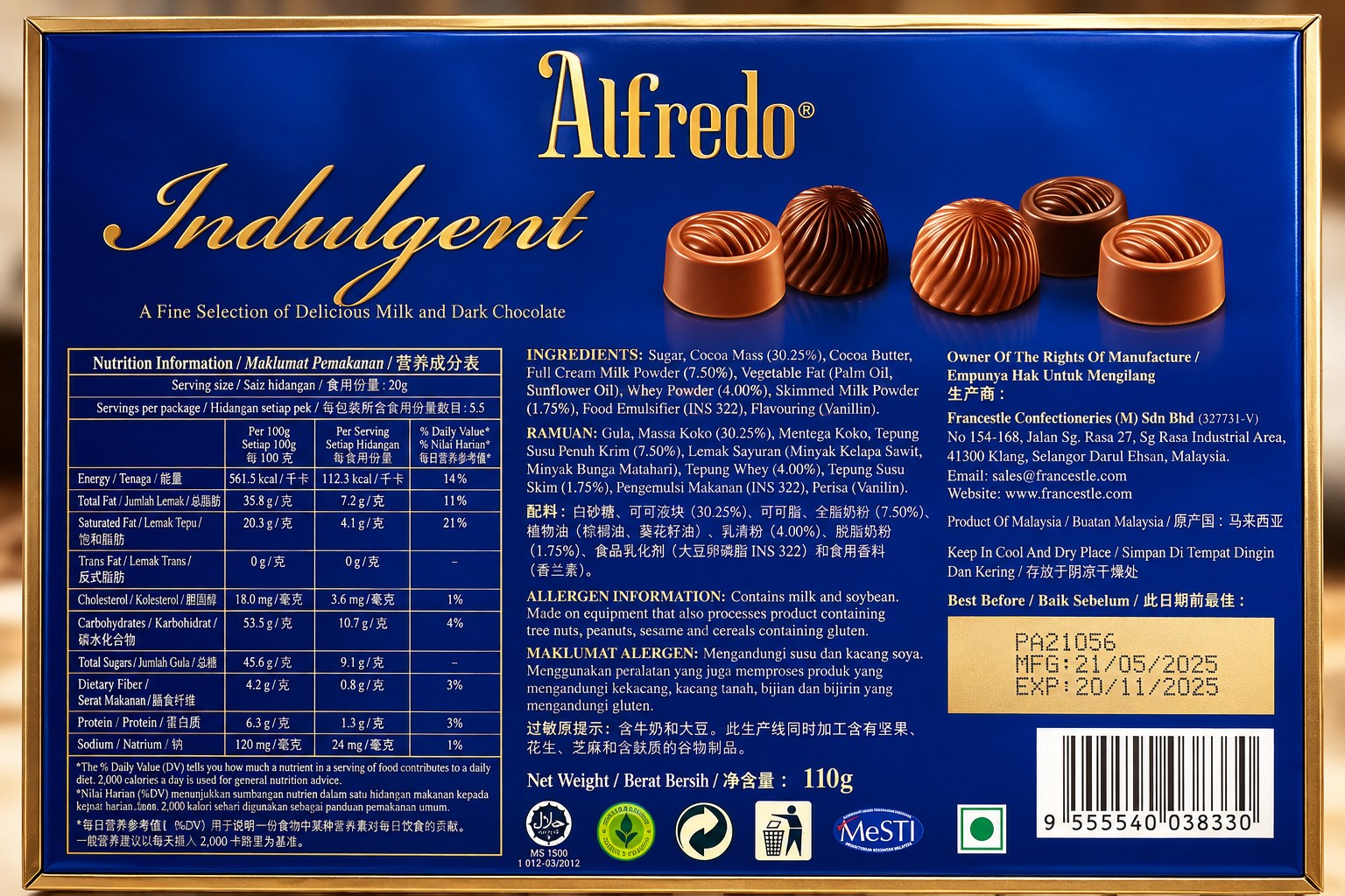Alfredo Indulgent Collection Box 110gm