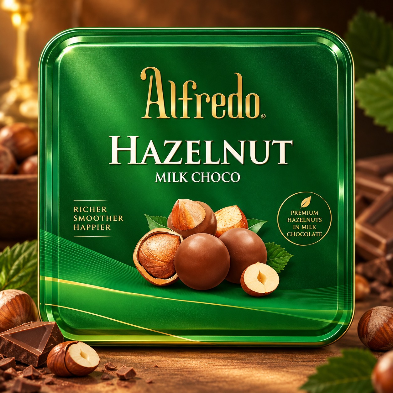 Alfredo Hazelnut Milk Chocolate 300gm