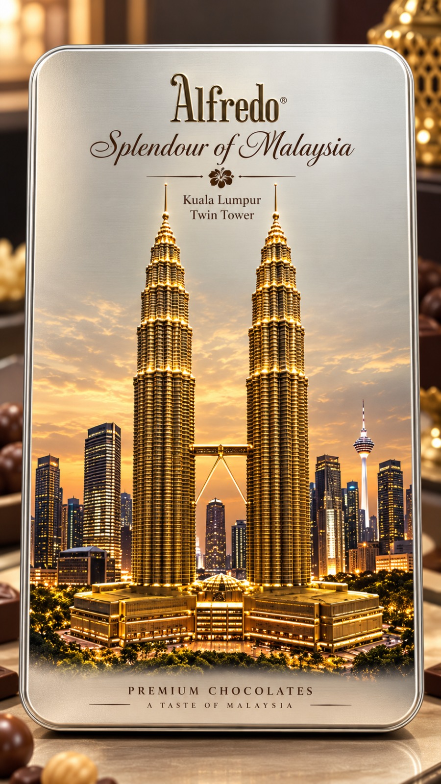 Alfredo Splendour Of Malaysia Twin Tower Chocolate 180gm