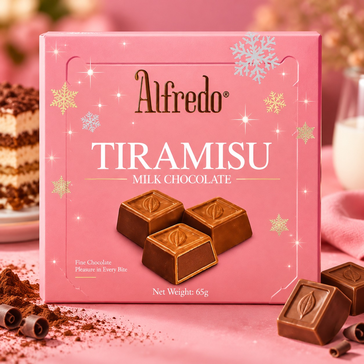 Alfredo Tiramisu Milk Chocolate 65gm