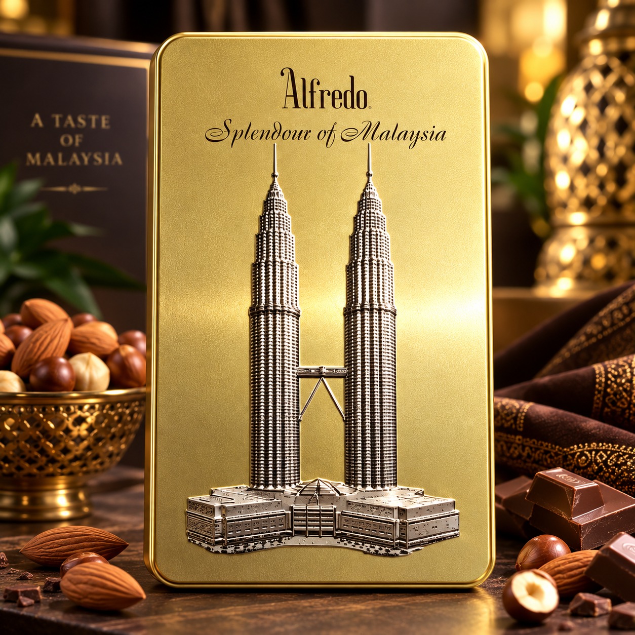 Alfredo Splendour Of Malaysia Gold Tin Assortment Chocolate 180gm