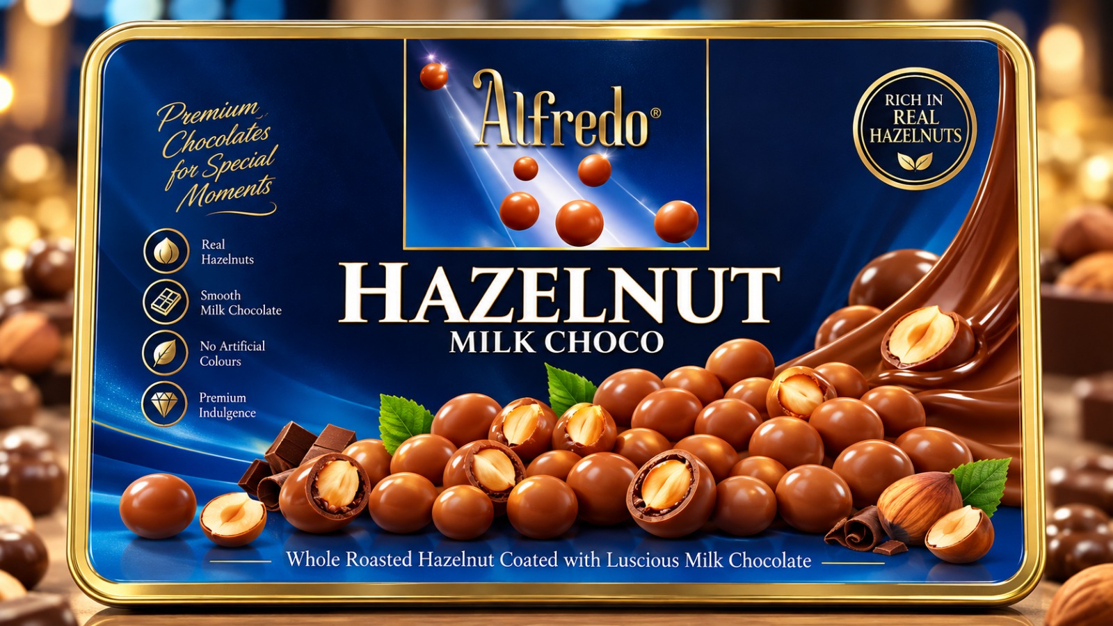 Alfredo Hazelnut Milk Chocolate 300gm