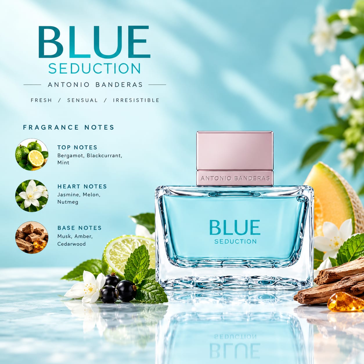 Antonio Banderas Blue Seduction Perfume For Women EDT 80ml
