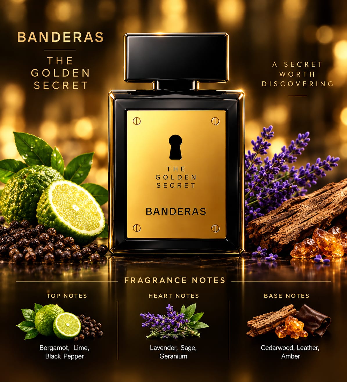Antonio Banderas The Golden Secret Perfume For Men EDT 100ml