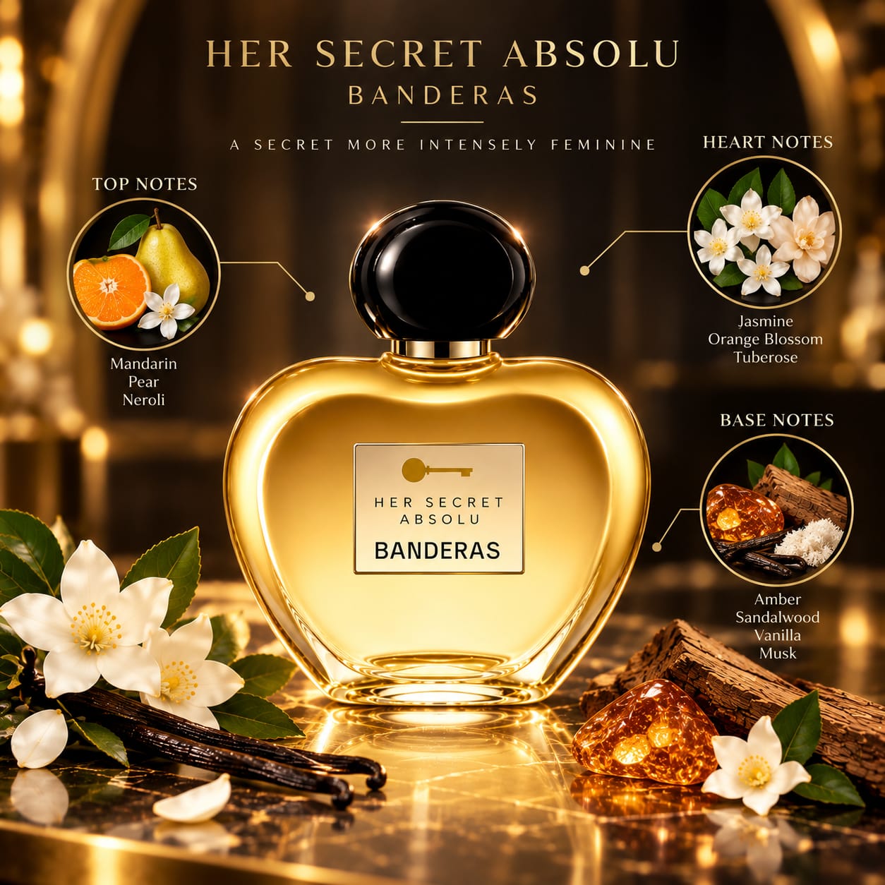Antonio Banderas Her Secret Absolu Perfume For Women EDP 80ml