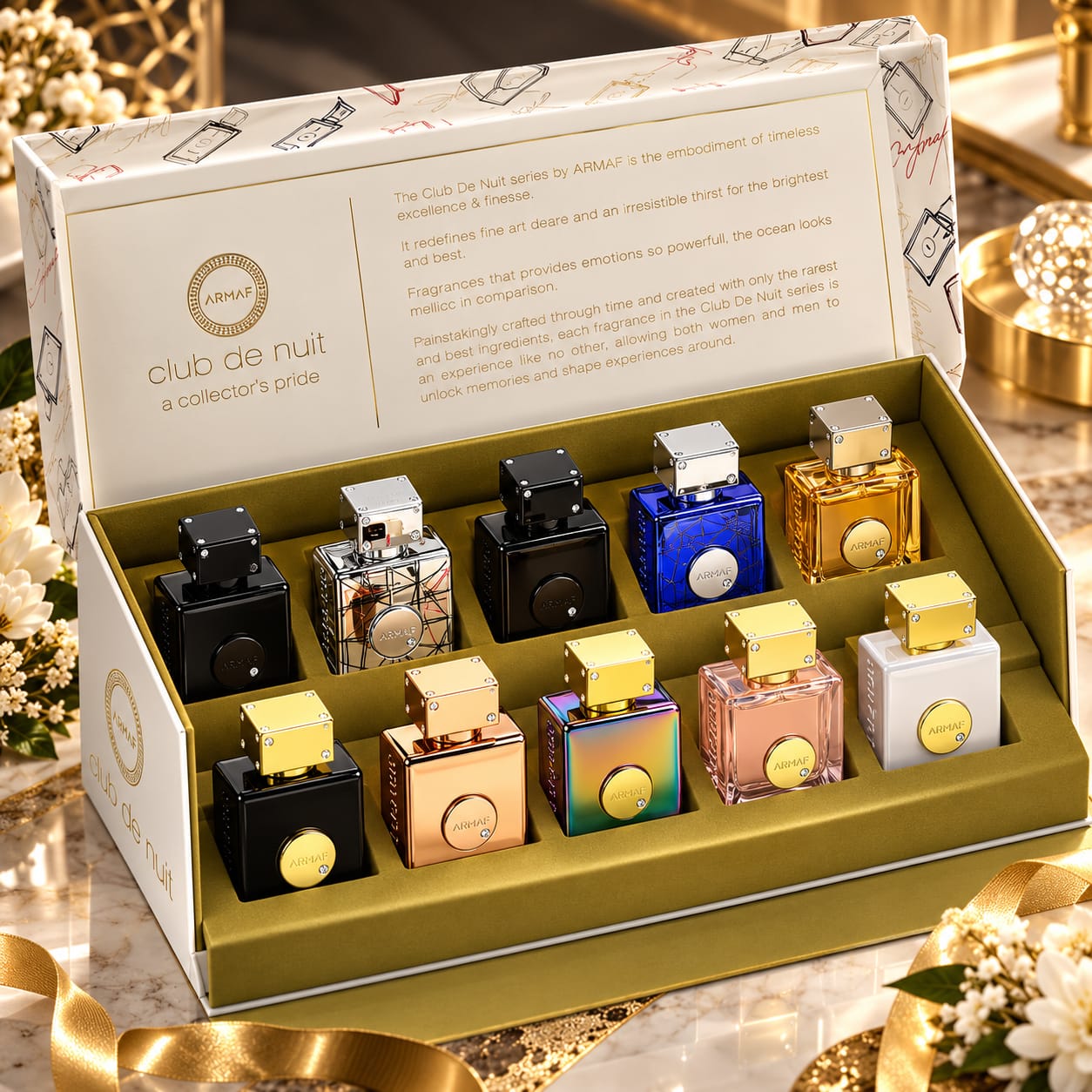 Armaf Club De Nuit Parfum A Collector's Pride Perfume Gift Set 10pc * 5ml