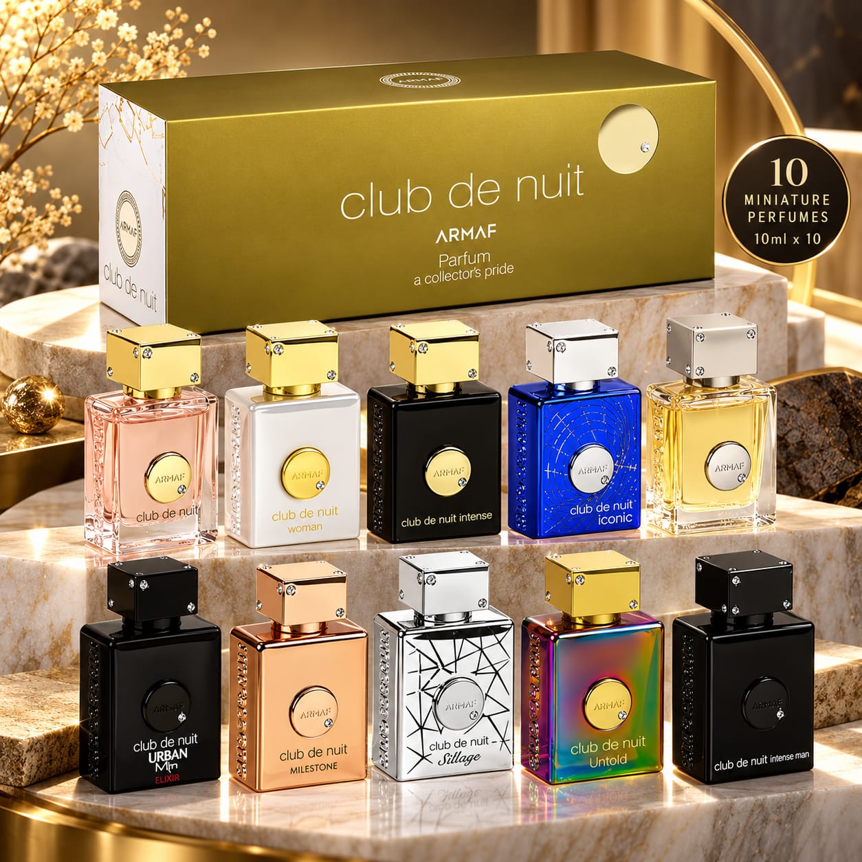Armaf Club De Nuit Parfum A Collector's Pride Perfume Gift Set 10pc * 5ml