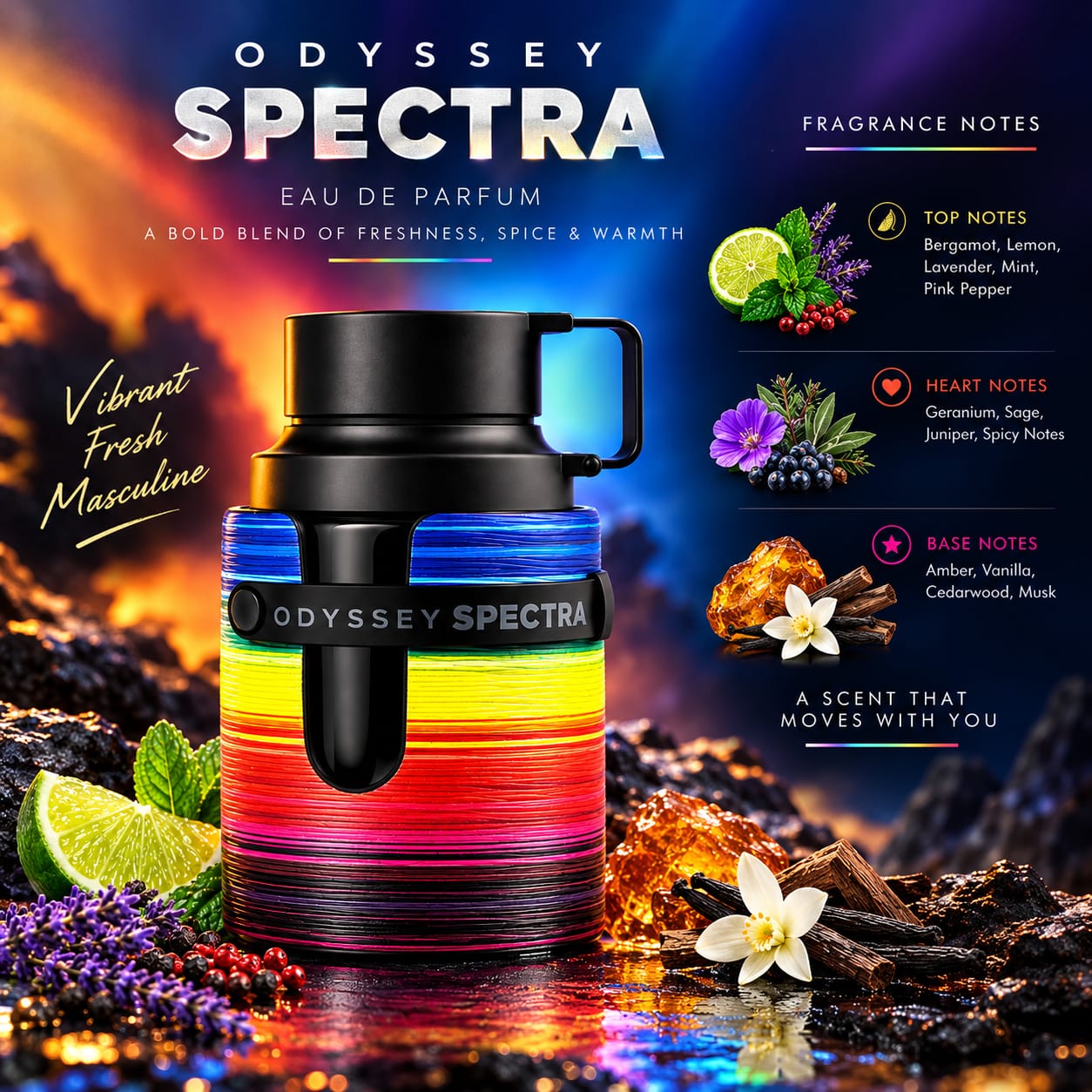 Armaf Odyssey Spectra Rainbow Edition Perfume EDP 100ml