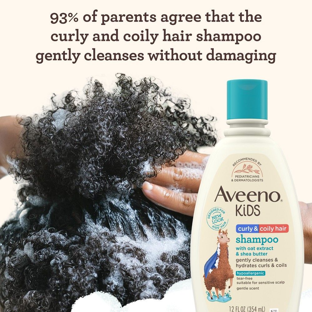 Aveeno Kids Culry & Coily Hair Shampoo With Oat Extract & Shea Butter