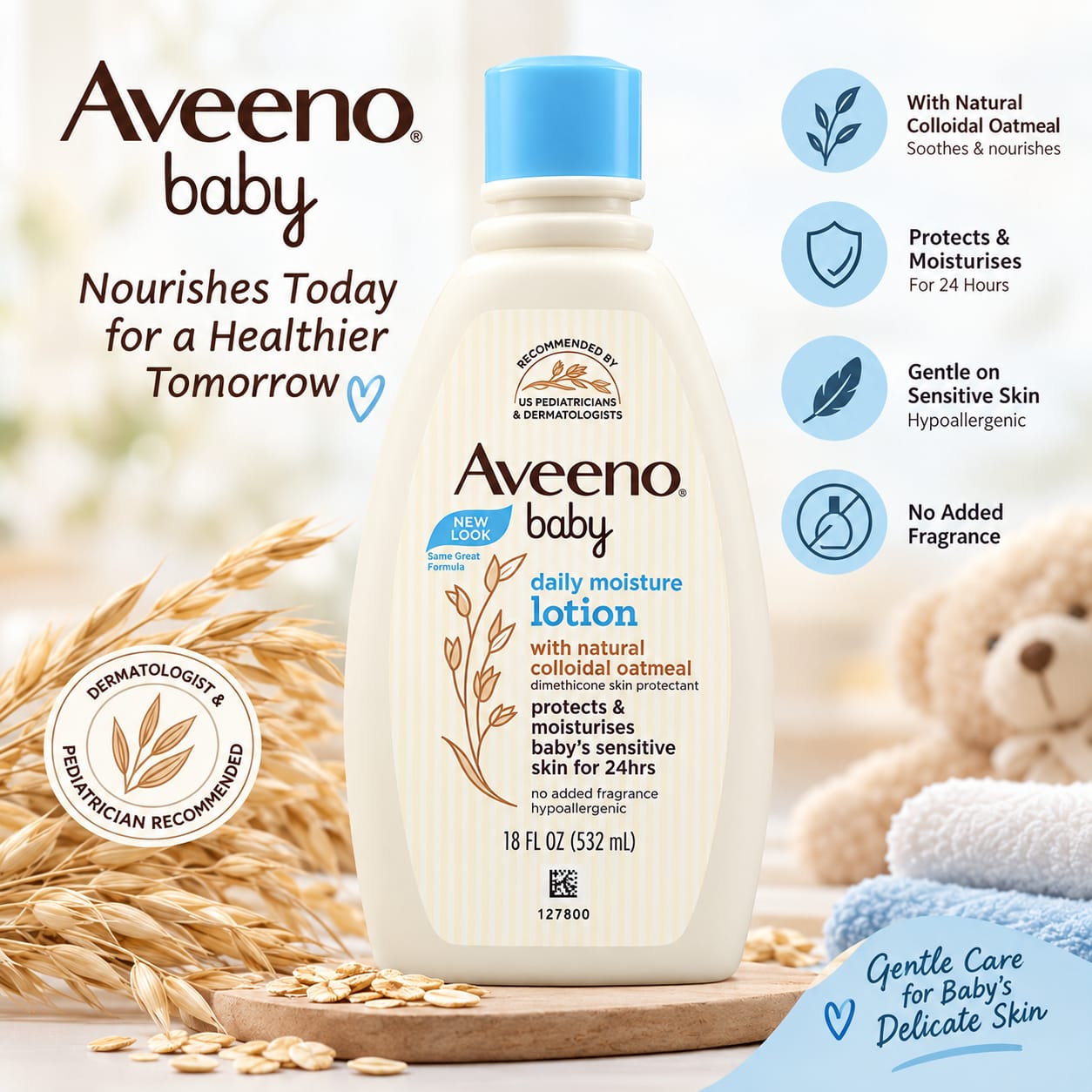 Aveeno Baby Daily Lotion With Natural Colloidal Oatmeal