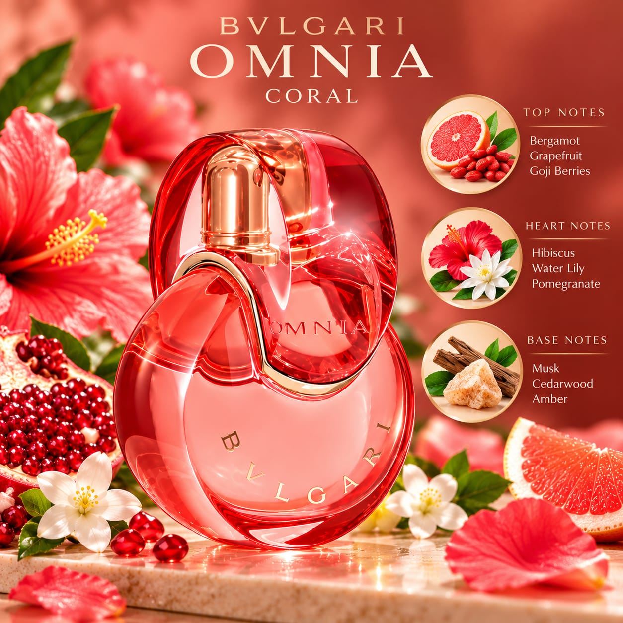 BVLGARI Omnia Coral Perfume For Women EDT 100ml