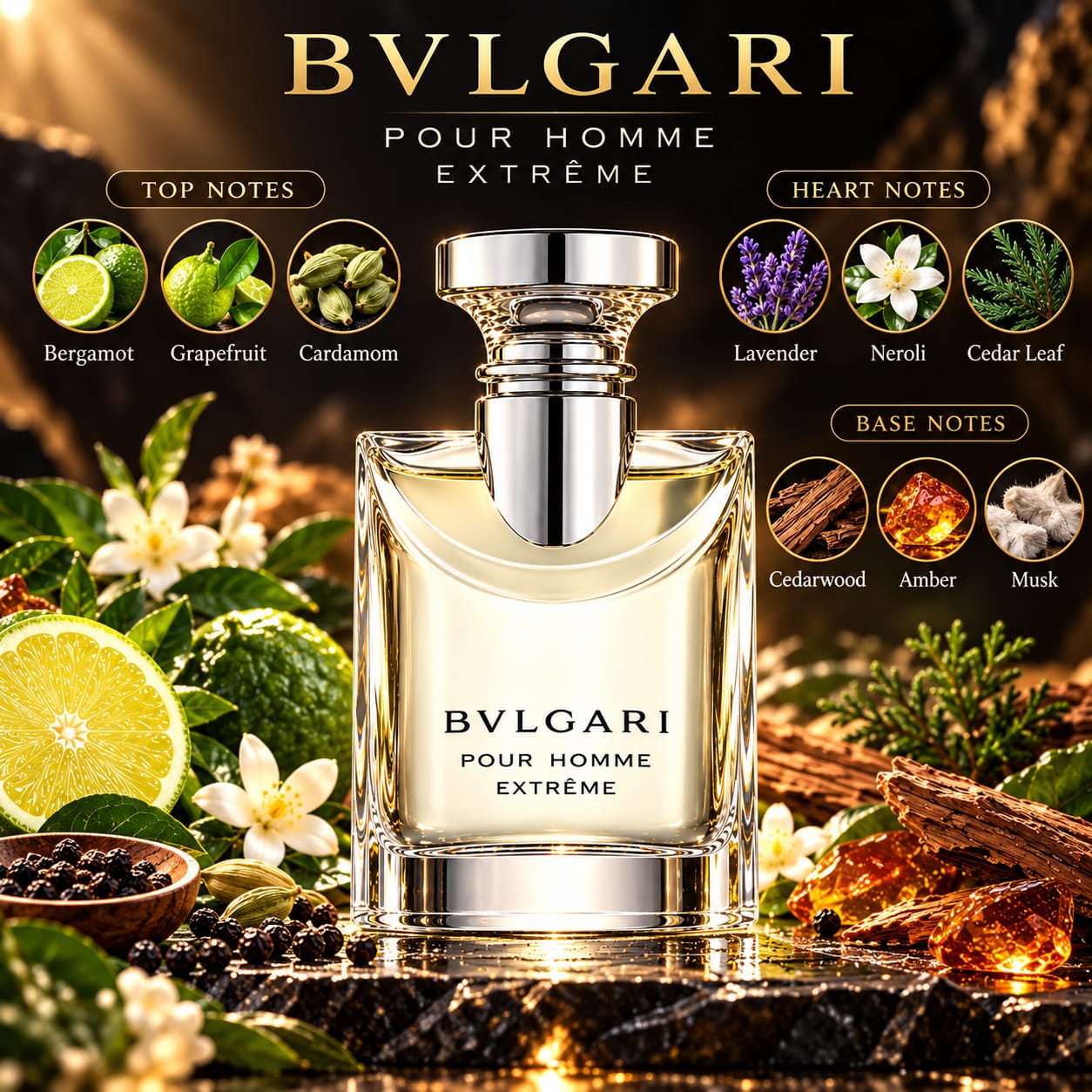 BVLGARI Pour Homme Extreme Perfume For Men EDT 100ml