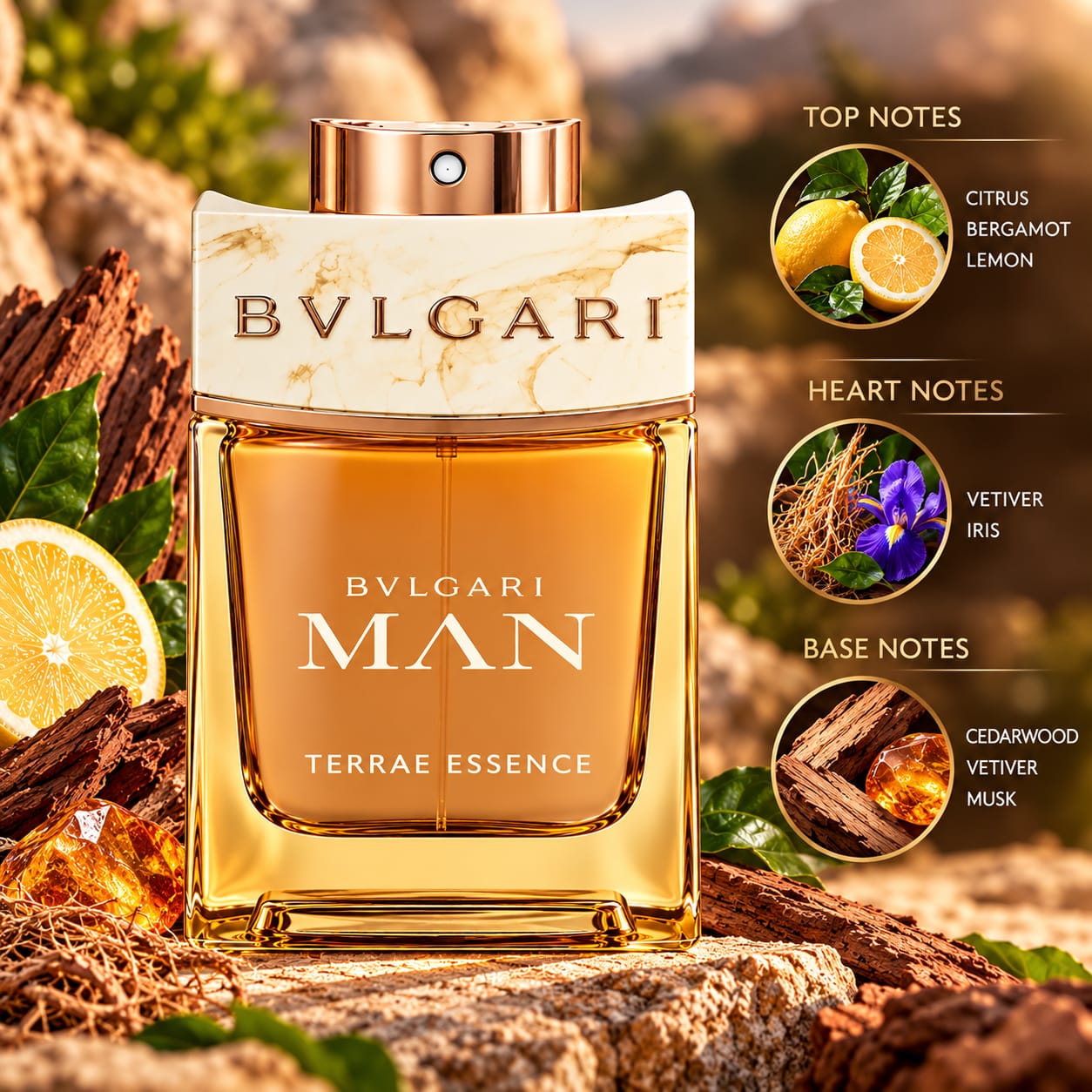 BVLGARI Man Terrae Essence Perfume For Men EDP 100ml