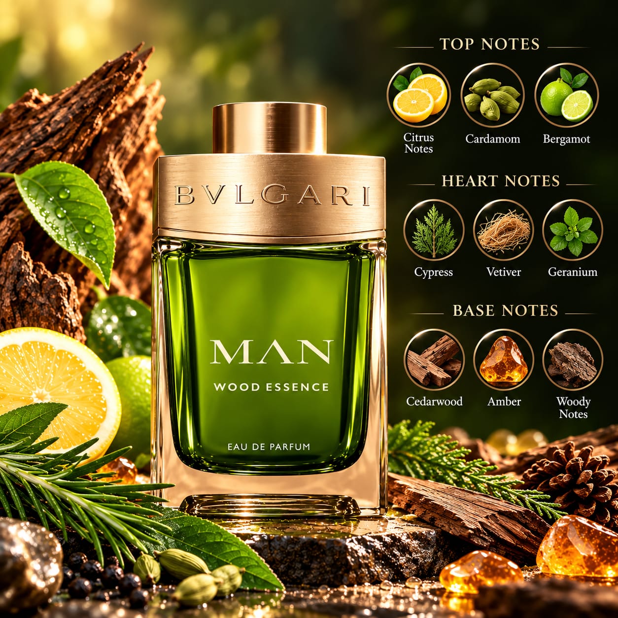 BVLGARI Man Wood Essence Perfume For Men EDP 100ml