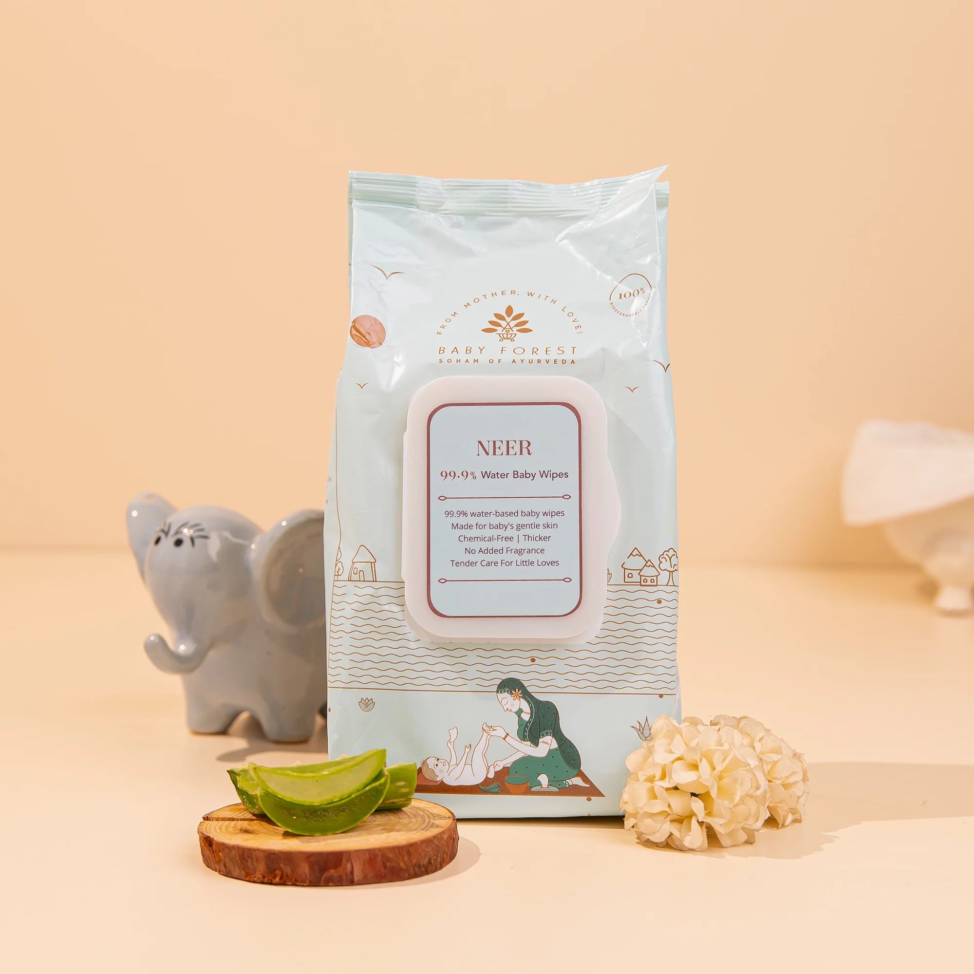 Baby Forest 99.9% Water Baby Wipes Neer