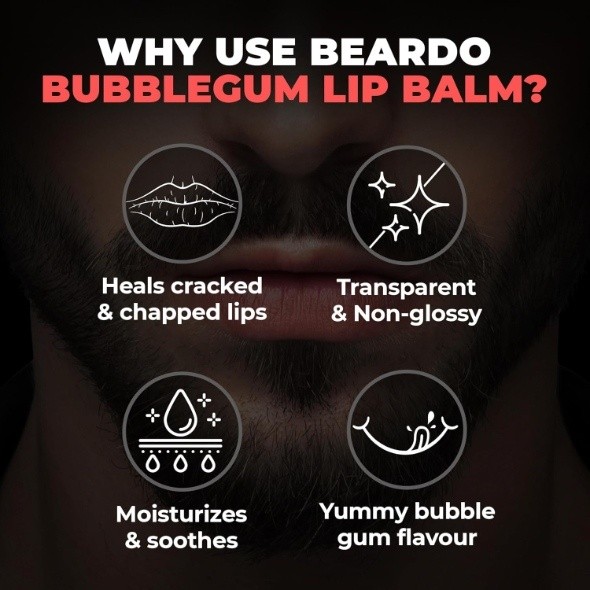 Beardo Bubblegum Non Tinted Lip Balm for Men