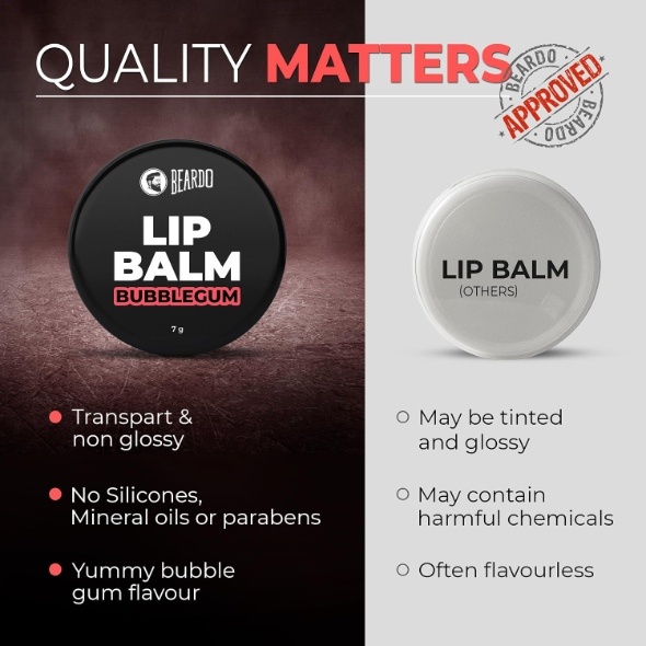 Beardo Bubblegum Non Tinted Lip Balm for Men
