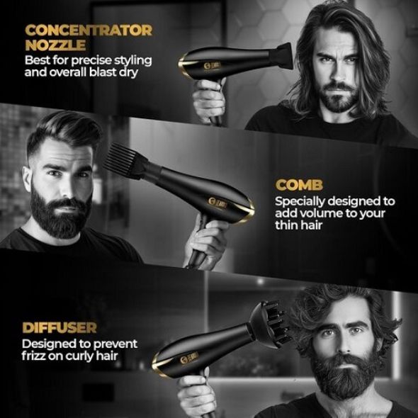Beardo Studio Professional Tornado 2000 W Hair Dryer For Men