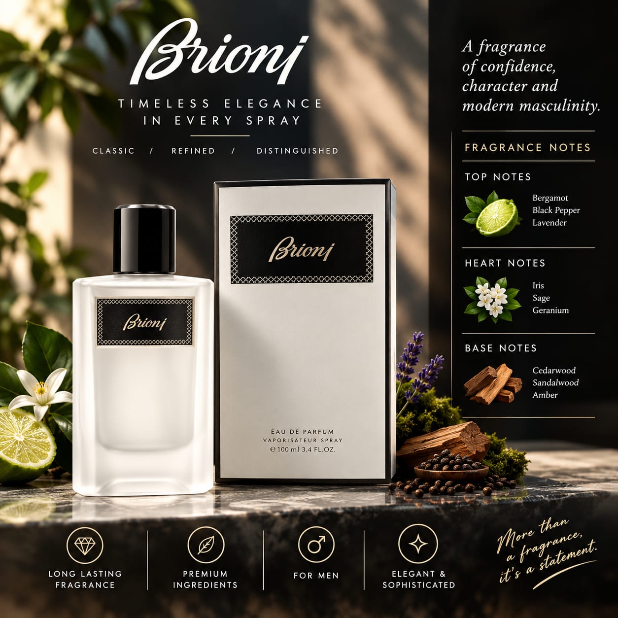Brioni Eclate Perfume For Men EDP 100ml