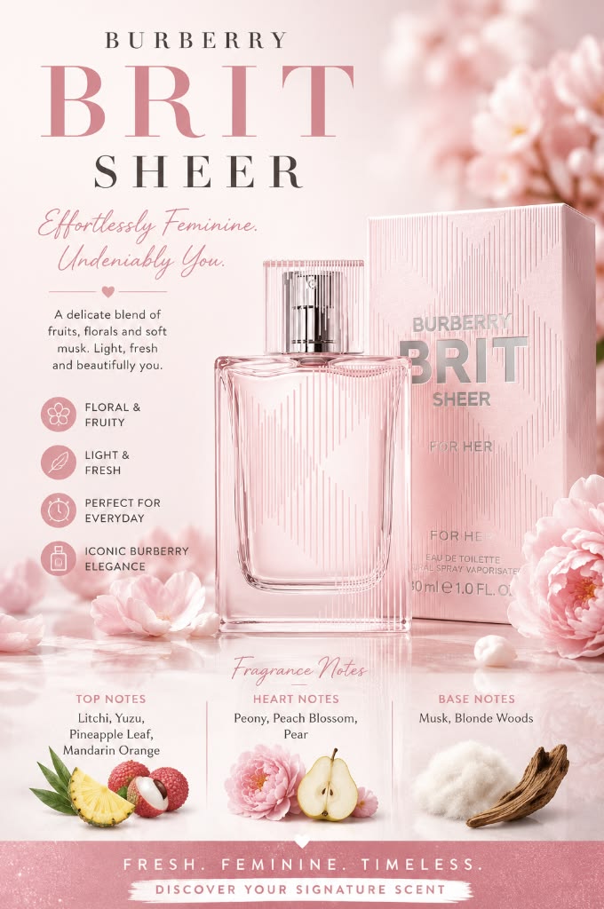 Burberry Brit Sheer Perfume For Women EDT 100ml
