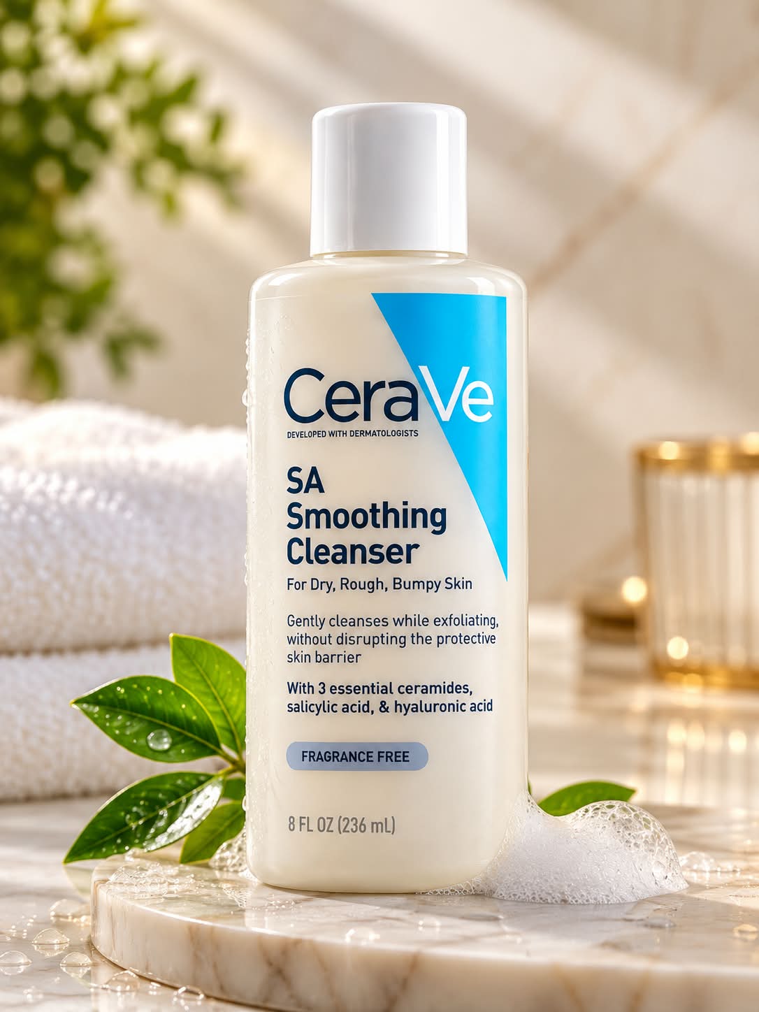 CeraVe SA Smoothing Cleanser For Dry Rough Bumpy Skin