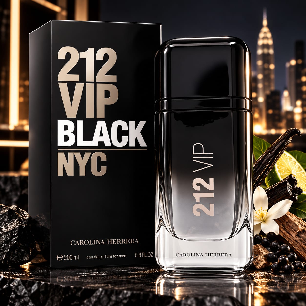 Carolina Herrera 212 VIP Black NYC Perfume For Men EDP 200ml
