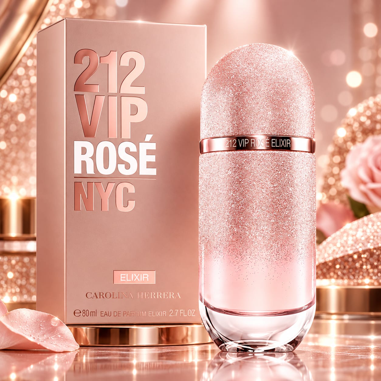 Carolina Herrera 212 VIP Rose NYC Elixir Perfume For Women EDP 80ml