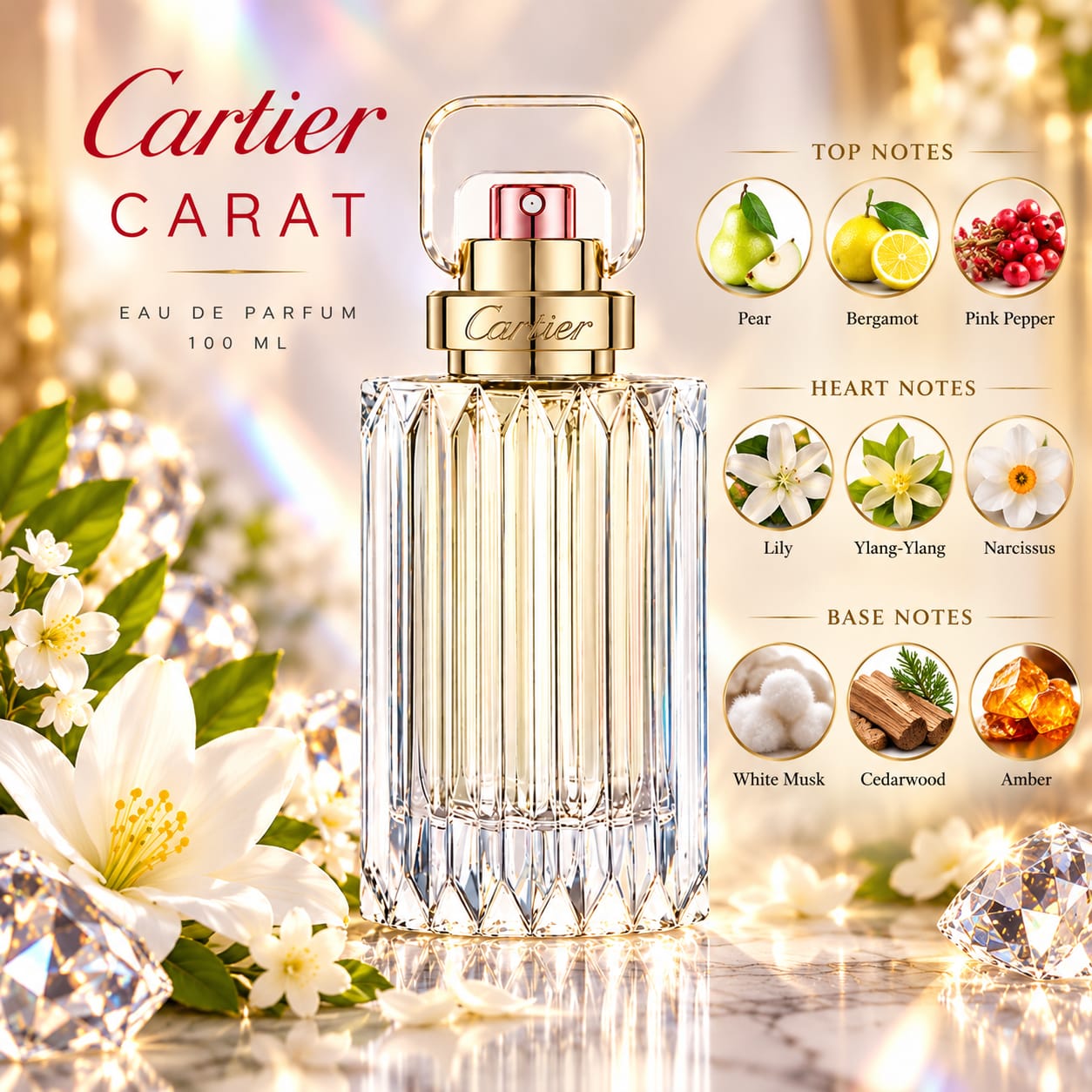 Cartier Carat Perfume For Women EDP 100ml