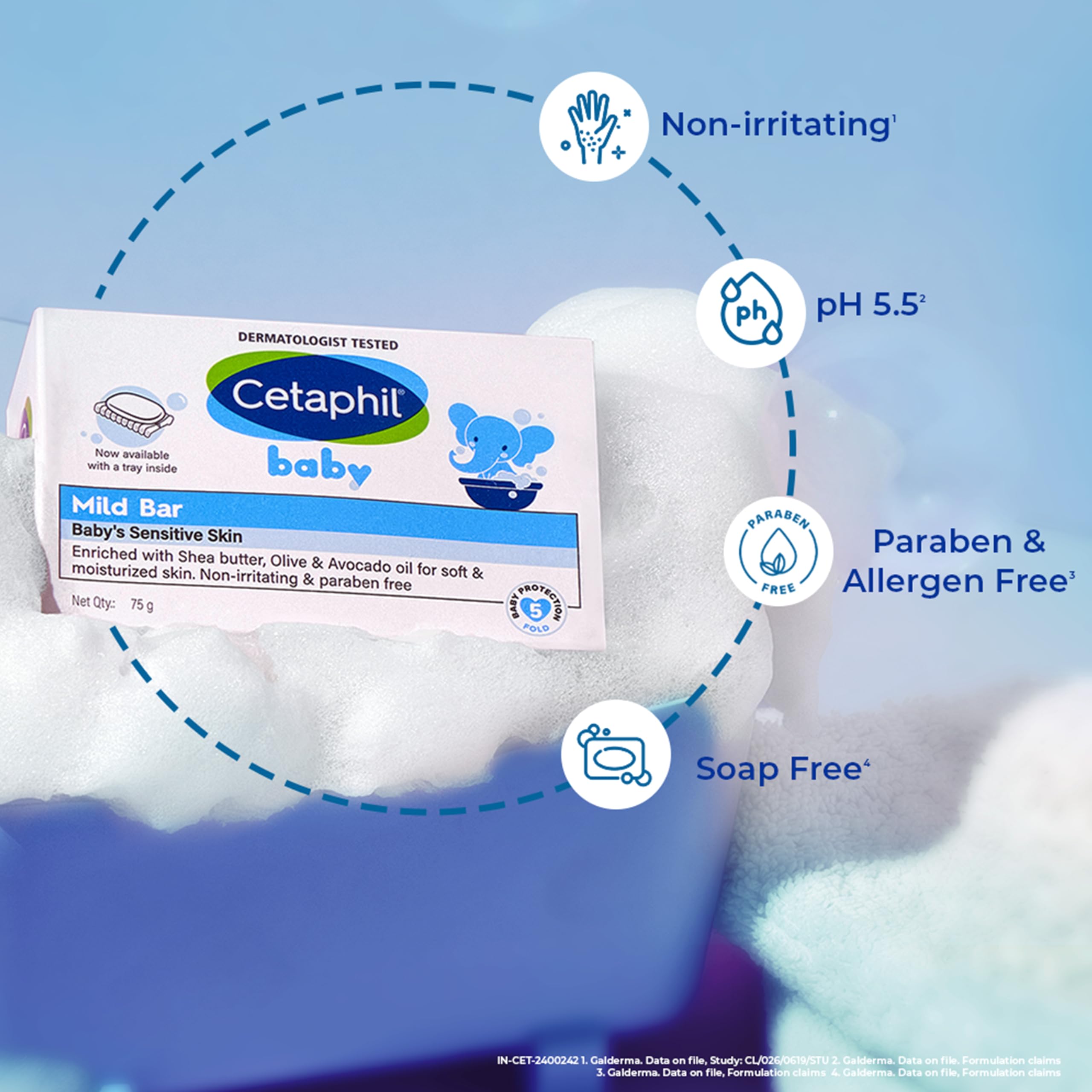 Cetaphil Baby Mild Bar Baby's Sensitive Skin