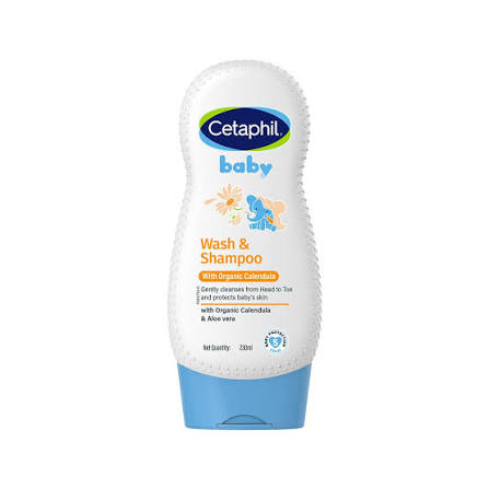 Cetaphil Baby Wash & Shampoo with Organic Calendula,Tear Free, Paraben, Colorant and Mineral Oil Free, 13.5 Fl. Oz
