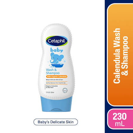 Cetaphil Baby Wash & Shampoo with Organic Calendula,Tear Free, Paraben, Colorant and Mineral Oil Free, 13.5 Fl. Oz