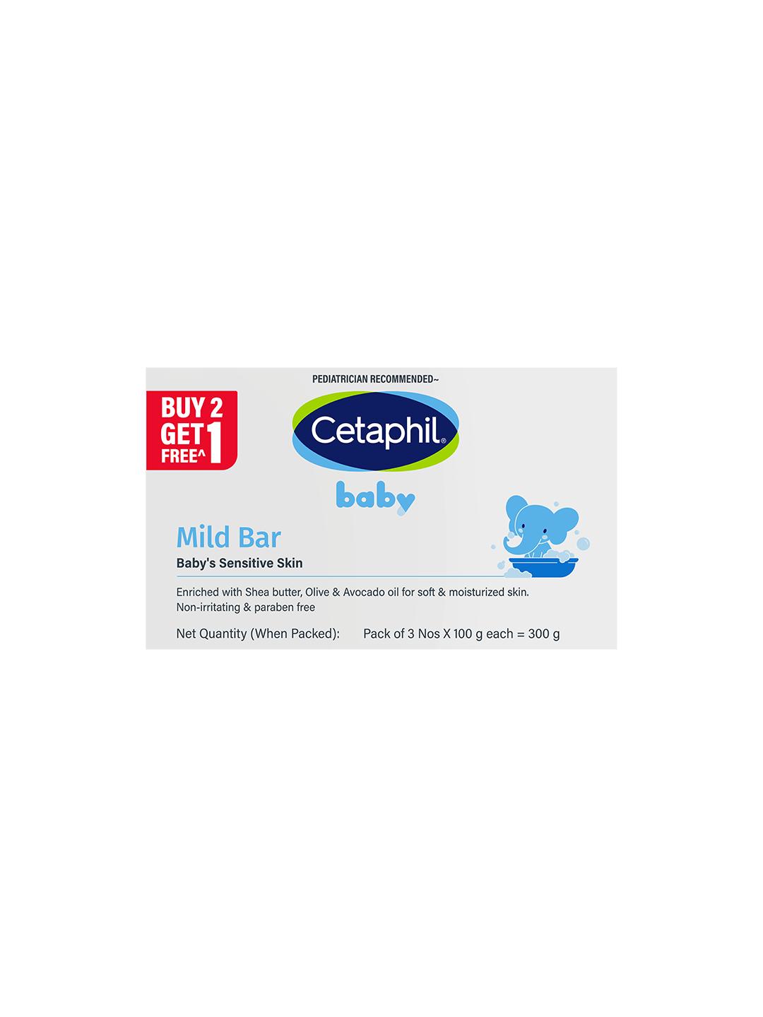 Cetaphil Baby Mild Bar Baby's Sensitive Skin Pack Of 3 Nos * 100g Each = 300g