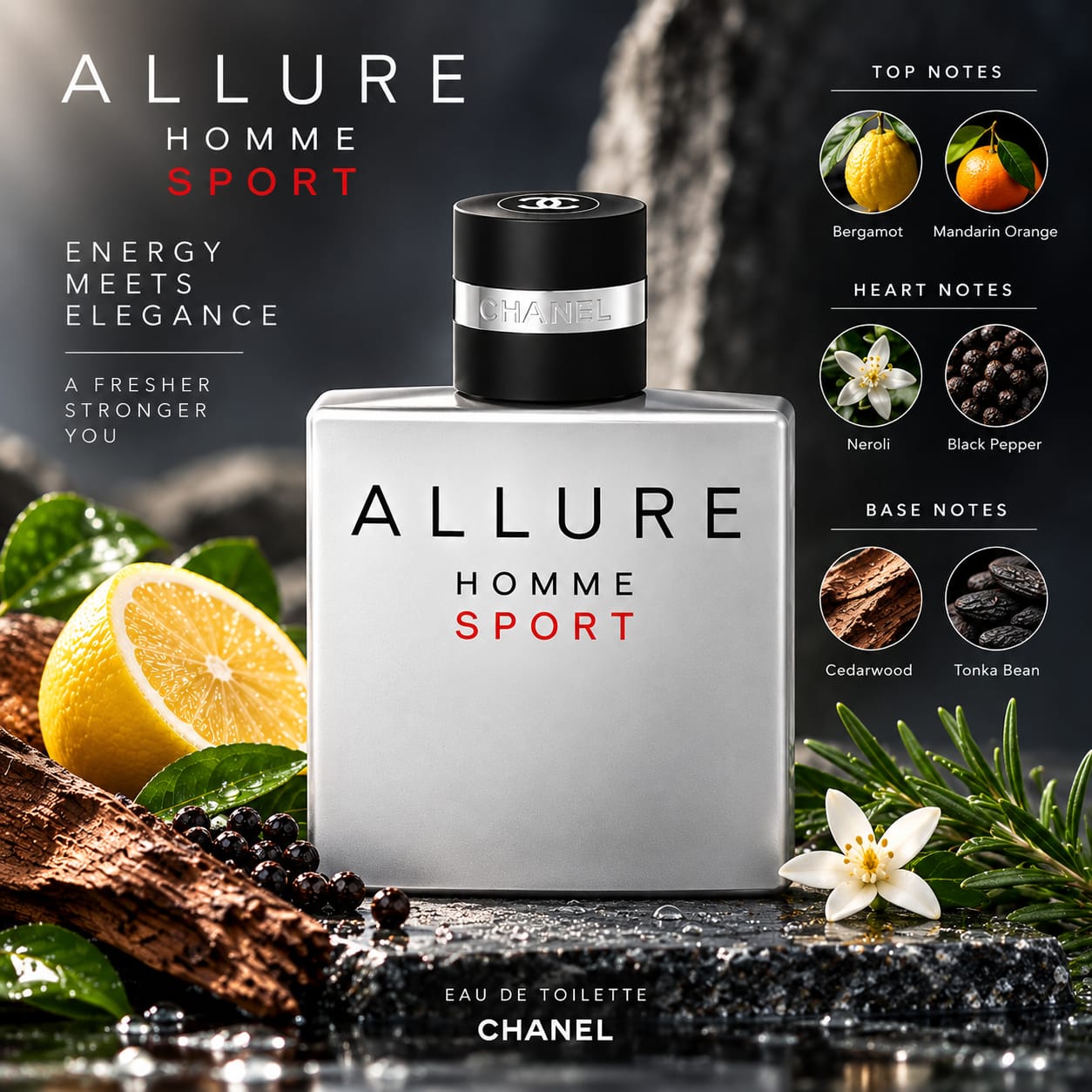 Chanel Allure Homme Sport Perfume For Men EDT 100ml