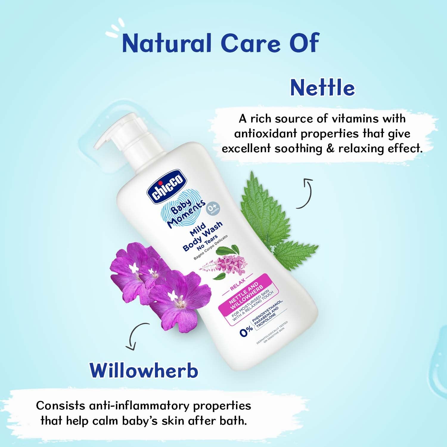 Cicco Baby Moments Mild Body Wash  Nettle And Willowherb