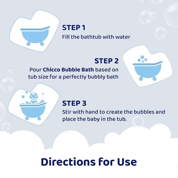 Chicco Baby Moments Bubble Bath, 300ml with Peach extracts | No Tears Formula | Hydrated Skin | Dermatologically Tested | Parabens & Phenoxyethanol Free