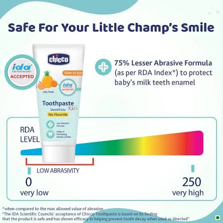 Chicco Toothpaste for Kids, Best for Baby (6m-6y)