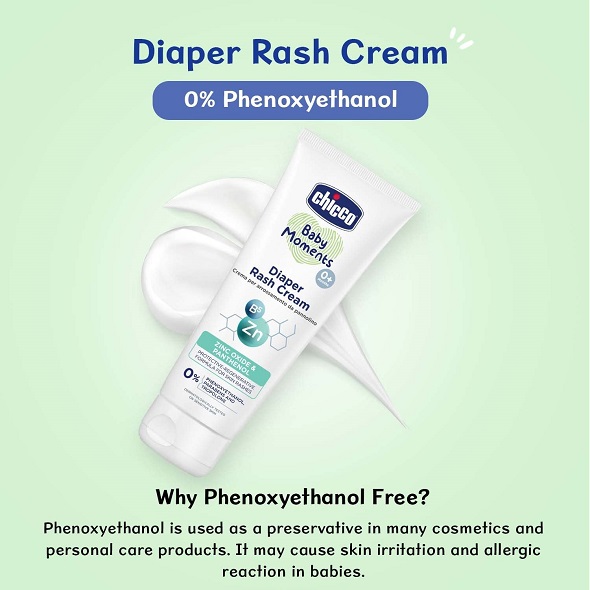 Chicco Baby Moments Diaper Rash Cream, New Advanced Triple Protection Skin Shield Formula with Natural Ingredients to Prevent Rashes & Irritation, No Phenoxyethanol & Parabens