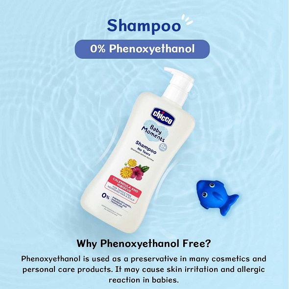 Chicco Baby Moments Shampoo for Tear-Free Bath times, Natural Ingredients, Suitable for baby’s tangle Free, smooth hair, No Phenoxyethanol and Parabens