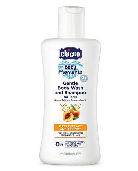 Chicco Baby Moments Gentle Body Wash And Shampoo For Rich Moisturised Skin & Soft Hair