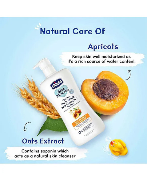 Chicco Baby Moments Gentle Body Wash And Shampoo For Rich Moisturised Skin & Soft Hair
