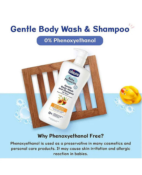 Chicco Baby Moments Gentle Body Wash And Shampoo For Rich Moisturised Skin & Soft Hair