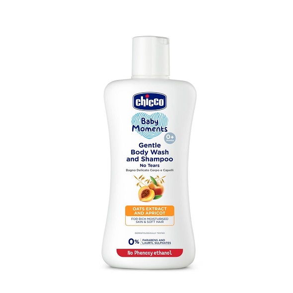 Chicco Baby Moments Gentle Body Wash And Shampoo For Rich Moisturised Skin & Soft Hair