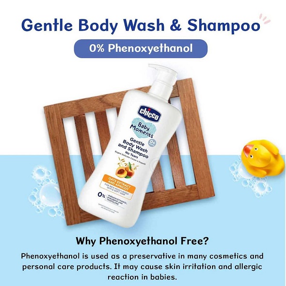 Chicco Baby Moments Gentle Body Wash And Shampoo For Rich Moisturised Skin & Soft Hair