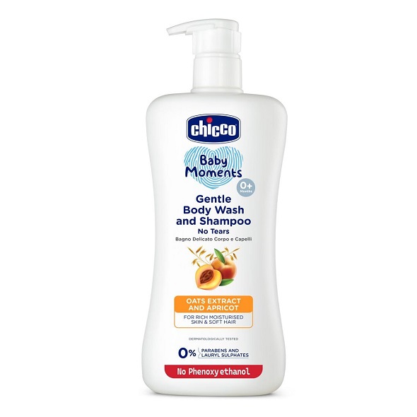 Chicco Baby Moments Gentle Body Wash And Shampoo For Rich Moisturised Skin & Soft Hair