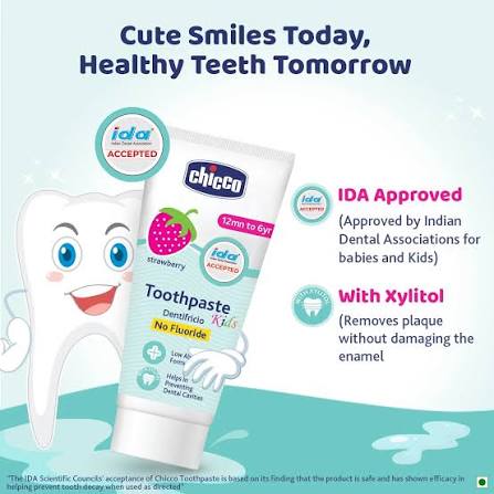 Chicco Toothpaste for Kids, Best for Baby (6m-6y)