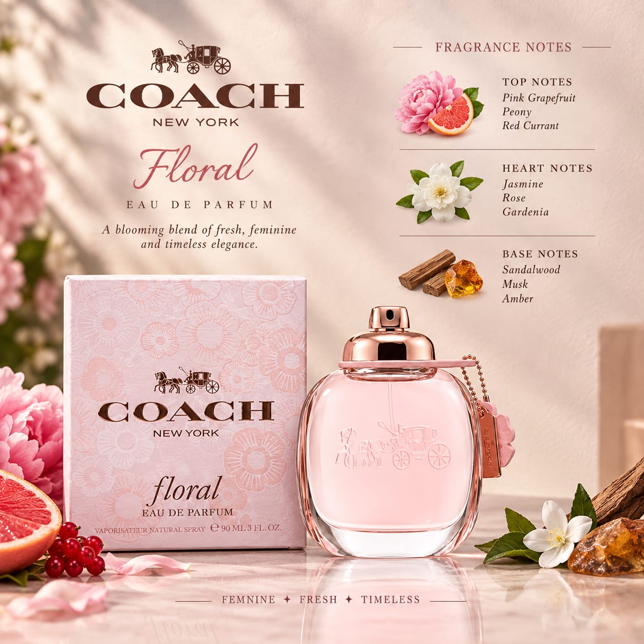 Coach Floral Perfume For Women EDP 90ml