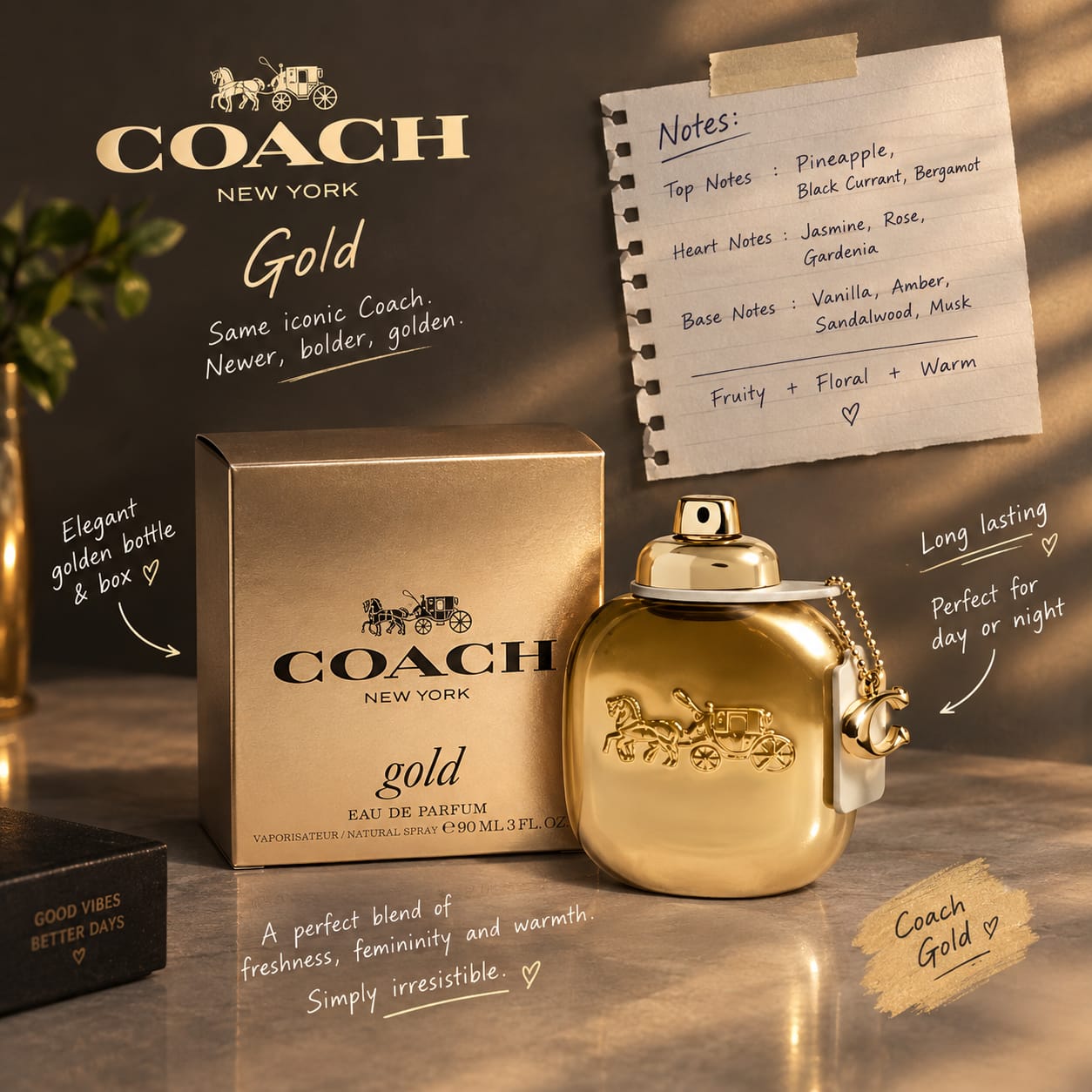 Coach Gold Perfume For Women Parfum 90ml