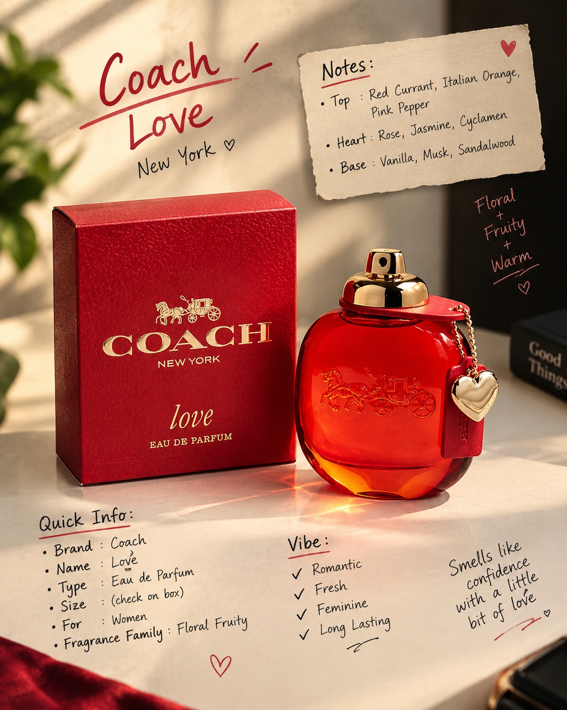 Coach Love Perfume For Women EDP 90ml