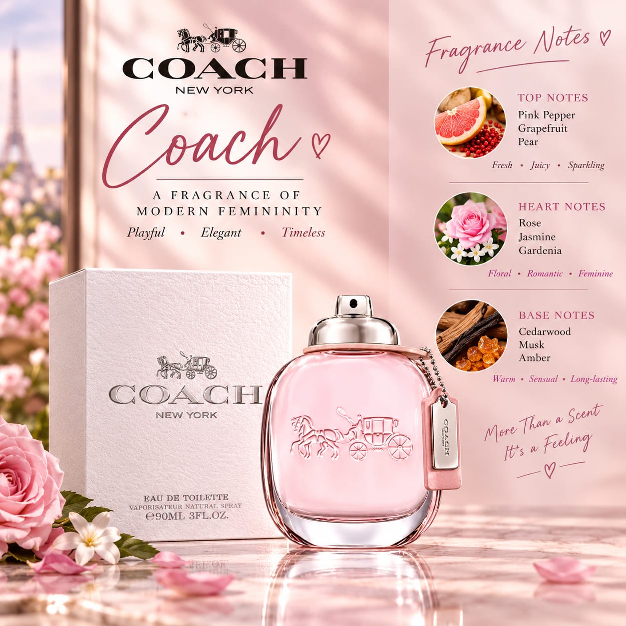 Coach Perfume For Women EDT 90ml
