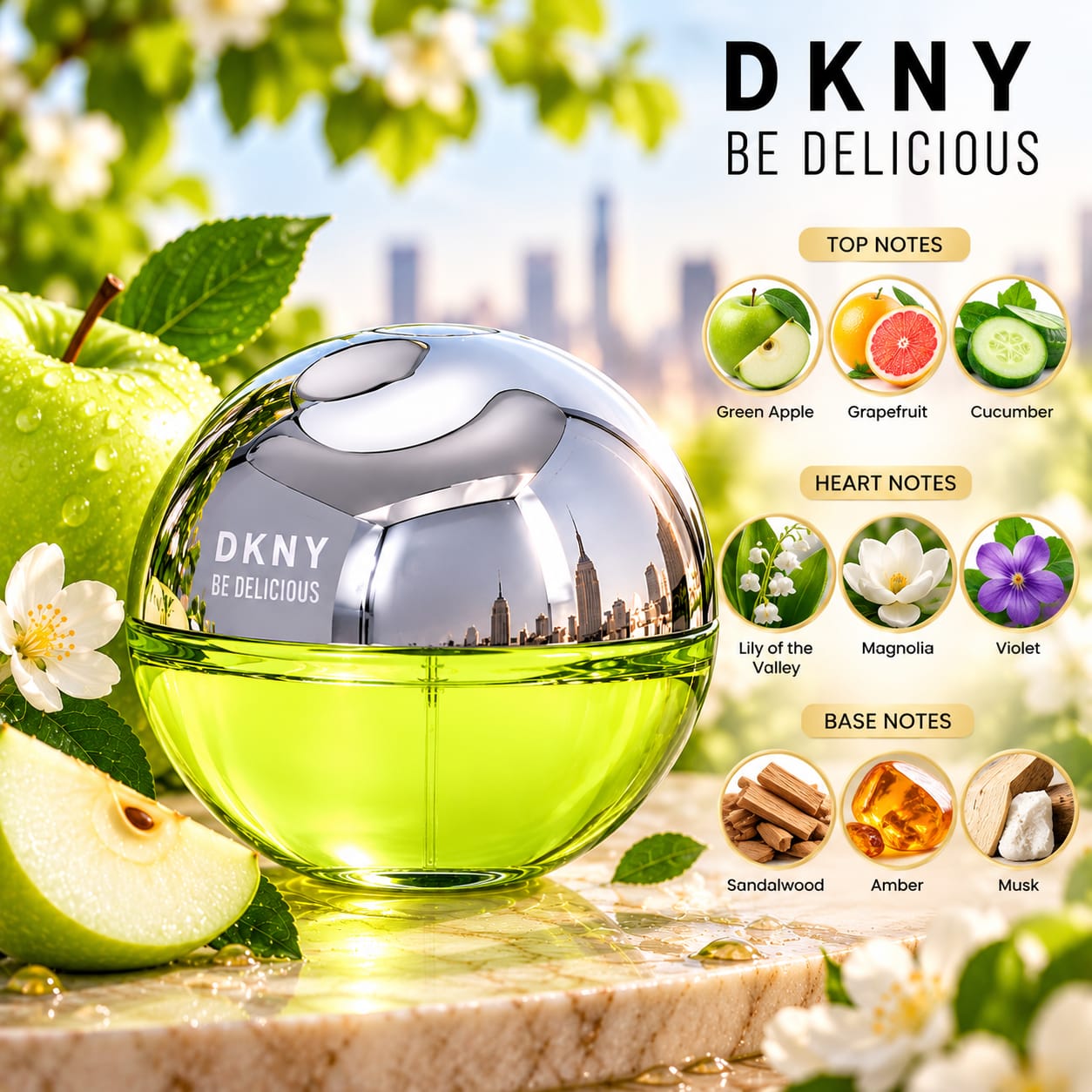 DKNY Be Delicious Perfume For Women EDP 100ml